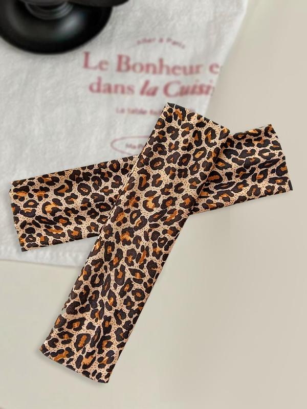 Boho Style Leopard Print Hair Band, Fashionable Hair Accessories for Women & Girls, Casual Versatile Hair Accessories for Daily Wear