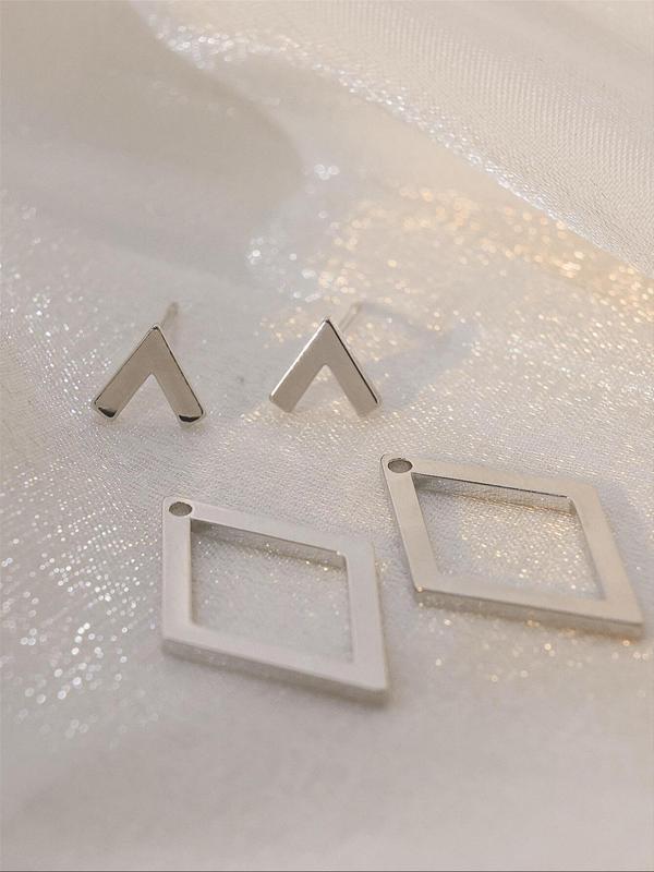 Geometric Design Earring Jacket, Designer Luxury Jewelry for Women & Girls, Casual Jewelry for Party, Daily Clothing Decor, Trendy for Birthday Gift, Fall Outfits, Fall Freshness Fall