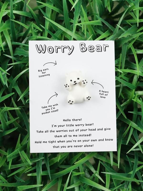 Cute Bear Design Pocket Hug, Long Distance Relationship Small Gift, Friendship Jewelry Accessory, Encouragement & Holiday Greeting for Men & Women