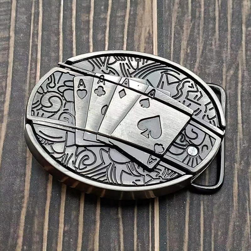 INDIVIDUAL BUCKLES Oval removablewestem cowboy cowgir Belt Bucklesunfower & cow Western Fashion