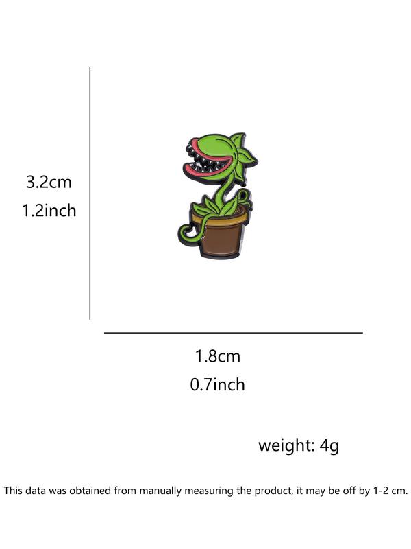 Cute Cartoon Plant Design Brooch, Fashion Alloy Badge for Daily Clothing Decor, Trendy All-match & Exquisite Brooch for Birthday Gift