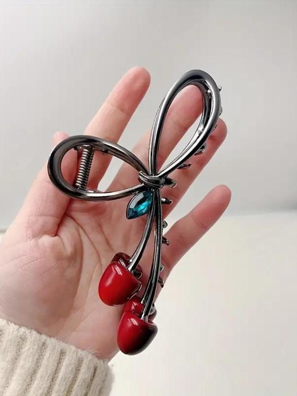 Cherry Decor Hair Claw, Fashionable Hair Accessories for Women & Girls, Casual Versatile Hair Accessories for Daily Wear