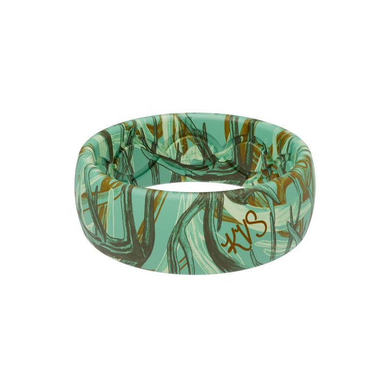 Katie Van Slyke Teal Antlers Ring