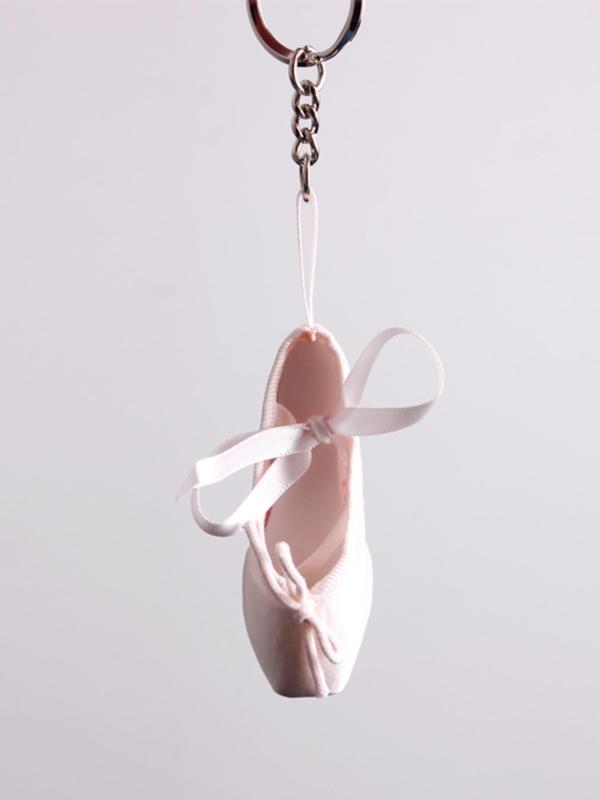 Cute Ballet Shoe Design Keychain, Fashionable Keychain for Women & Girls, Trendy All-match & Exquisite Keychain for Birthday Gift