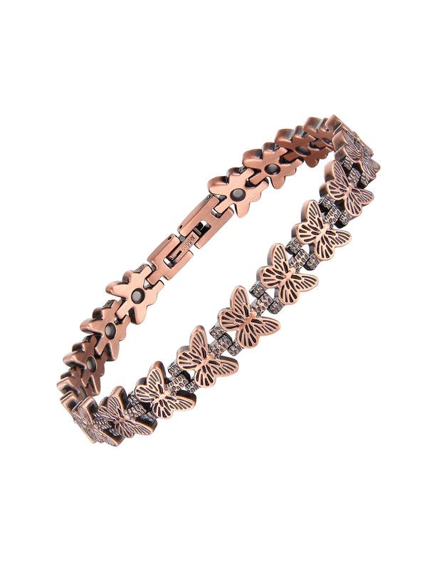 Women's Elegant Butterfly Design Magnetic Bracelet, Exquisite Trendy Hollow Out Design Bracelet, Fashionable Jewelry for Women As Gift