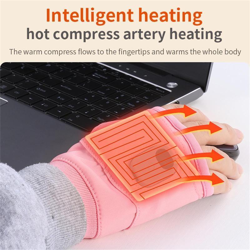 Portable Heating Gloves, Rechargeable Hand Warmer with Digital Display, Heated Gloves with 3 Temperature Modes for Home Use