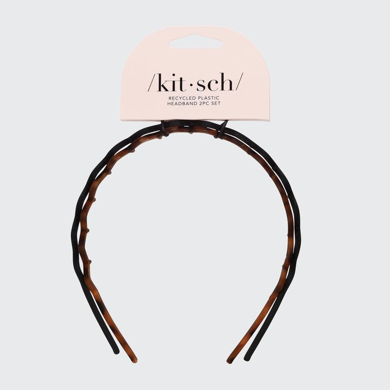 Zig Zag Headband 2pc - Black & Tort from KITSCH