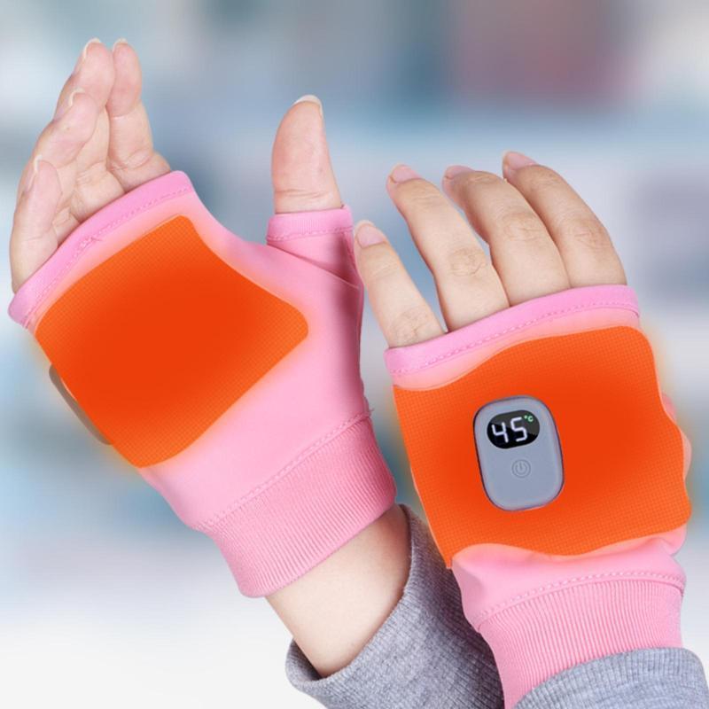 Portable Heating Gloves, Rechargeable Hand Warmer with Digital Display, Heated Gloves with 3 Temperature Modes for Home Use