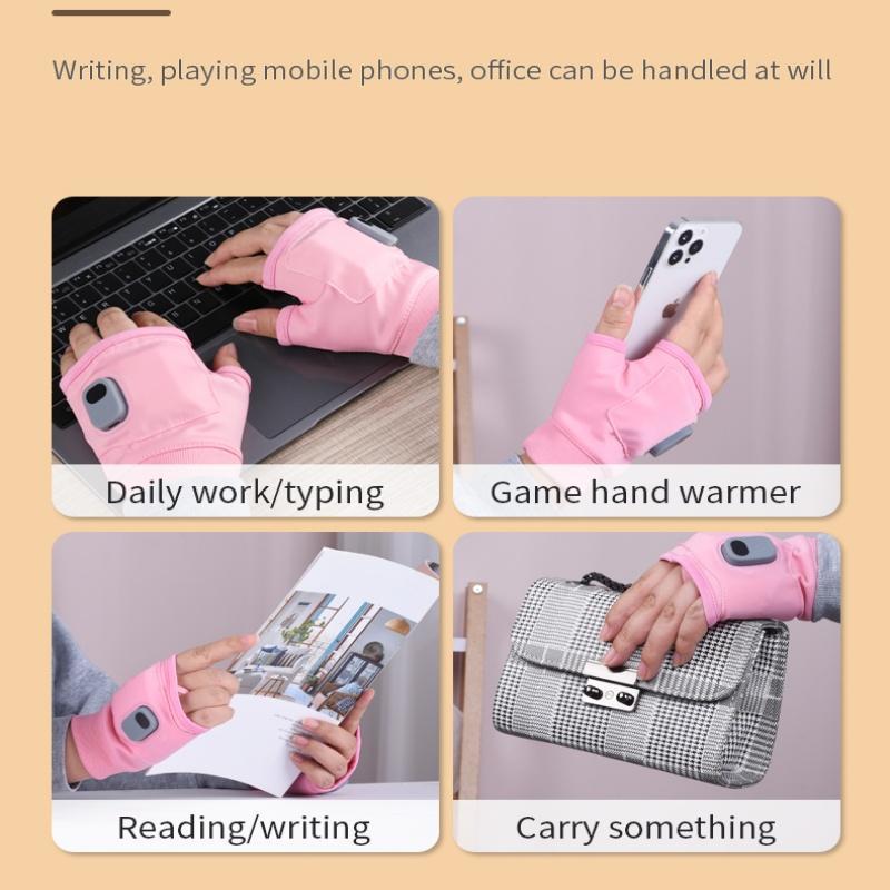 Portable Heating Gloves, Rechargeable Hand Warmer with Digital Display, Heated Gloves with 3 Temperature Modes for Home Use