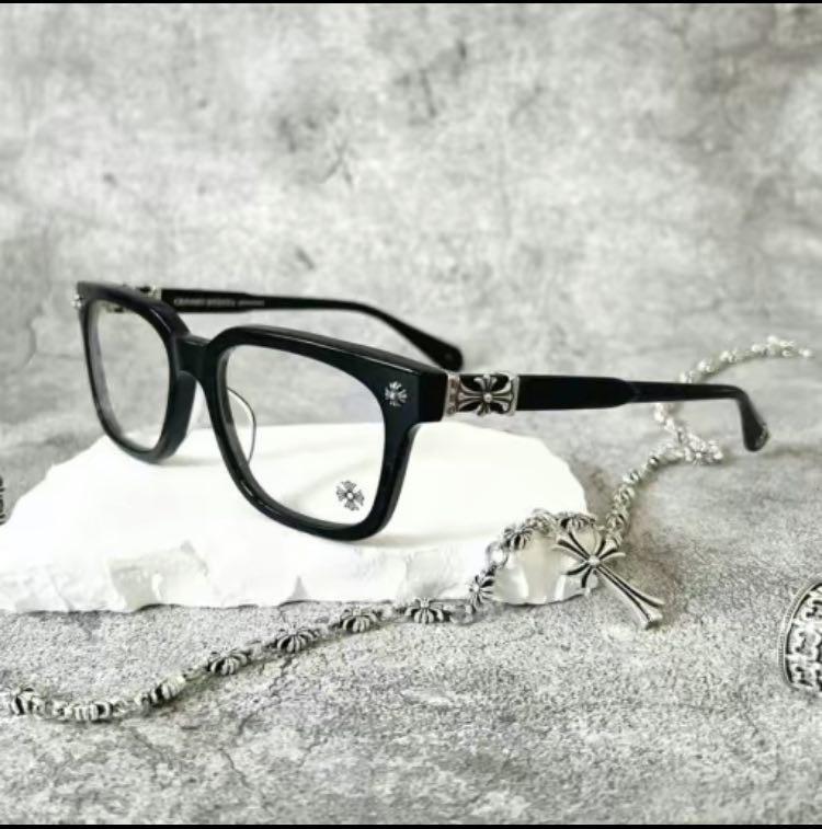 Chr0me Heart Glasses, Retro Glasses, Chr0me He9rts Style Classic Cross Fram9 Glasses, Trendy Unisex Glasses