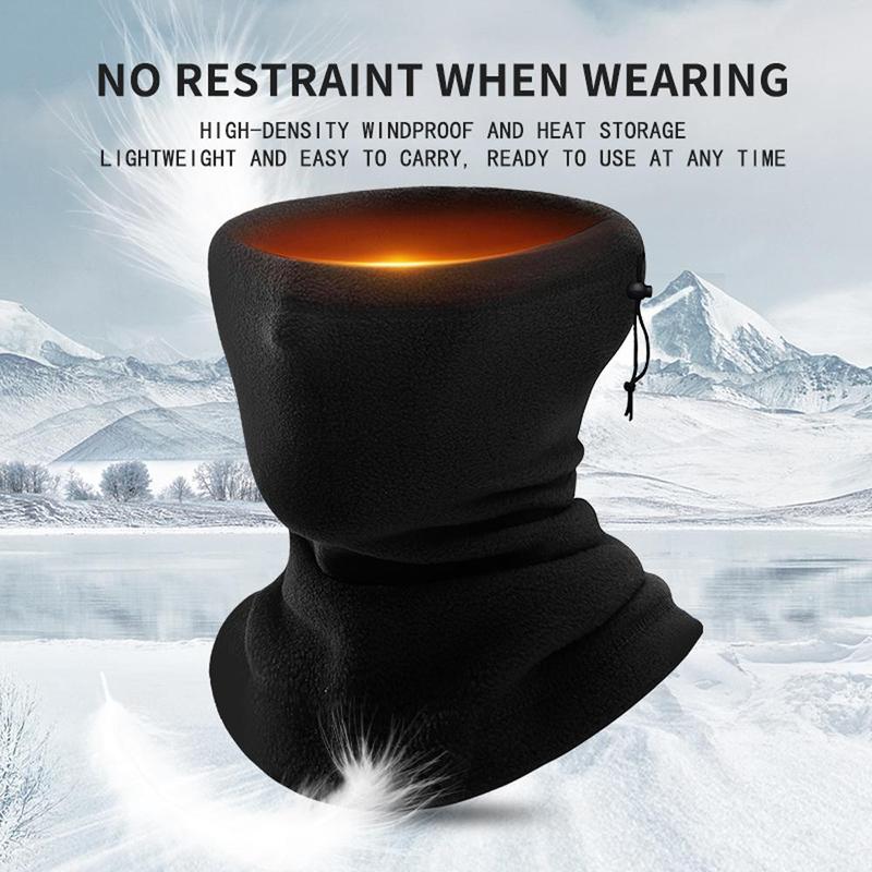 Winter Warm Neck Warmer, Multifunctional Ski Mask, Cold-proof Drawstring Scarf for Men & Women