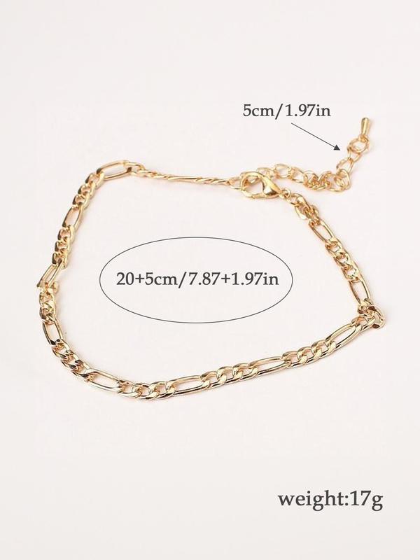 Women's Elegant Chain Anklet, 2024 Summer Fashionable Adjustable Strap Anklet for Women & Girls, Trendy Exquisite Foot Jewelry for Gift for Party, Fashion Accessories