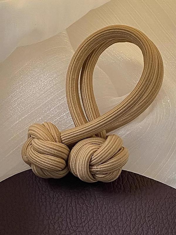 3pcs Plain Knotted Elastic Hair Ties, Ponytail Hair Ties, Retro Fashion Hair Ties For Women And Girls, Versatile And Practical Hair Accessories For Daily Use