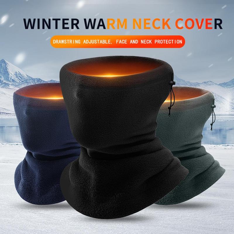 Winter Warm Neck Warmer, Multifunctional Ski Mask, Cold-proof Drawstring Scarf for Men & Women