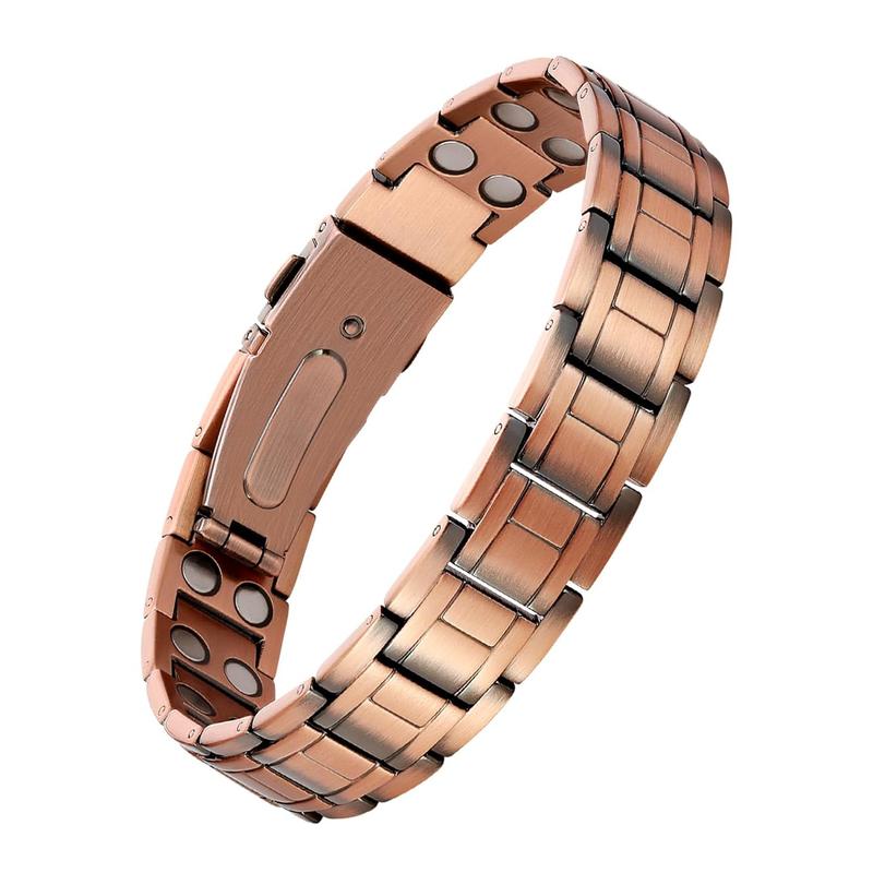 Jecanori Pure Copper Bracelet for Men, Mens Copper Cross Bracelet, Copper Jewelry Gift with Sizing Tool