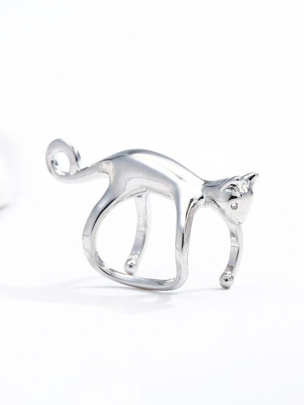 Cute Cat Design Ear Cuff,  Fashionable and Creative without Piercing Jewelry for Party, Daily Clothing Decor, Trendy All-match & Exquisite Jewelry for Birthday Gift