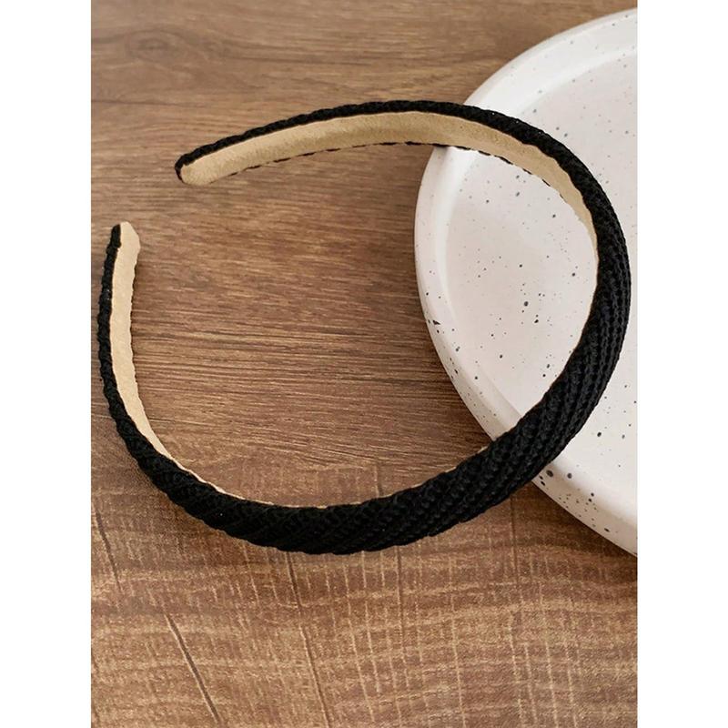 4pcs Women's Knitted Wide Headbands In Solid Colors For Autumn & Winter, Fashionable & Minimalist Hair Accessories For Daily Use, Face Washing, Makeup & Clothing Matching Casual