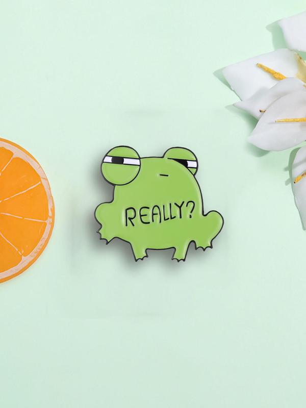 Cute Frog Design Brooch, Animal Themed Clothes Brooch, Enamel Pin Suitable for Backpacks, Jeans, Scarves, Hats Decoration, Fashion Accessories for Men & Women