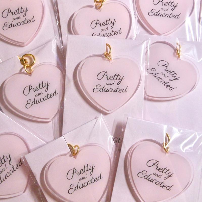 The Psych Guide Pretty and Educated Baby Pink Heart-shaped Keychain - Perfect Accessory for Students and Education Enthusiasts