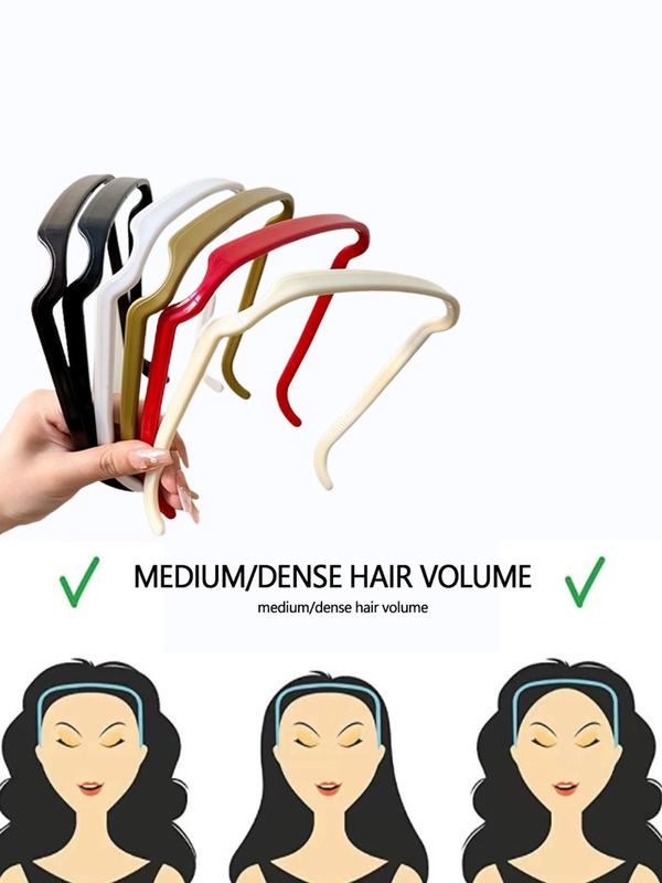 Solid Color Matching Hair Hoop for Makeup, Spa, 3pcs Elegant Invisible Headband for Daily Wear, Fashionable New Trendy Hair Accessories for Women & Girls