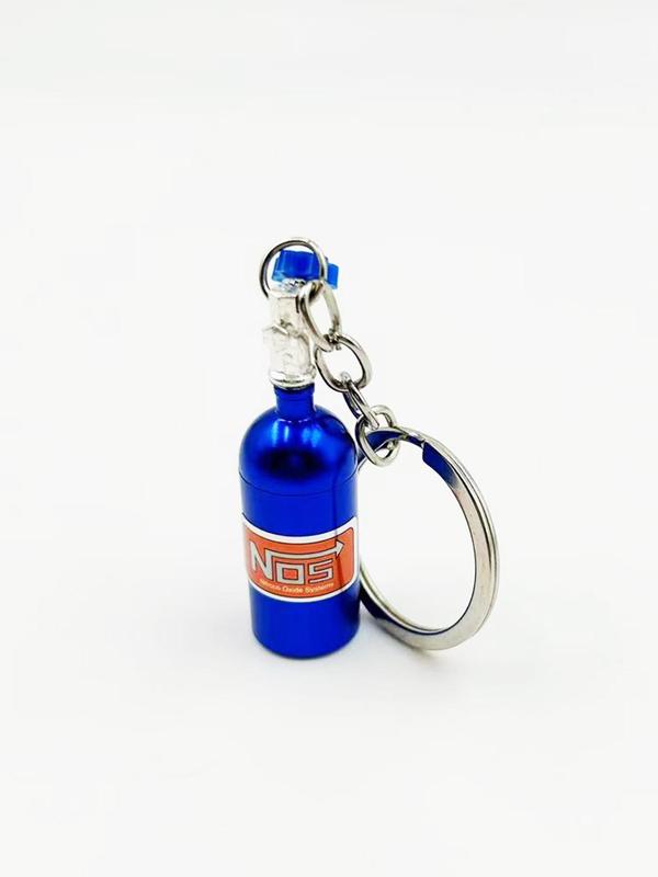 Creative Unique Bottle Shape Design Alloy Keychain, Personalized Fashion Simple Car Keychain Accessories, Funny Keyring, Creative Key Chain Ring, Male Birthday Gift