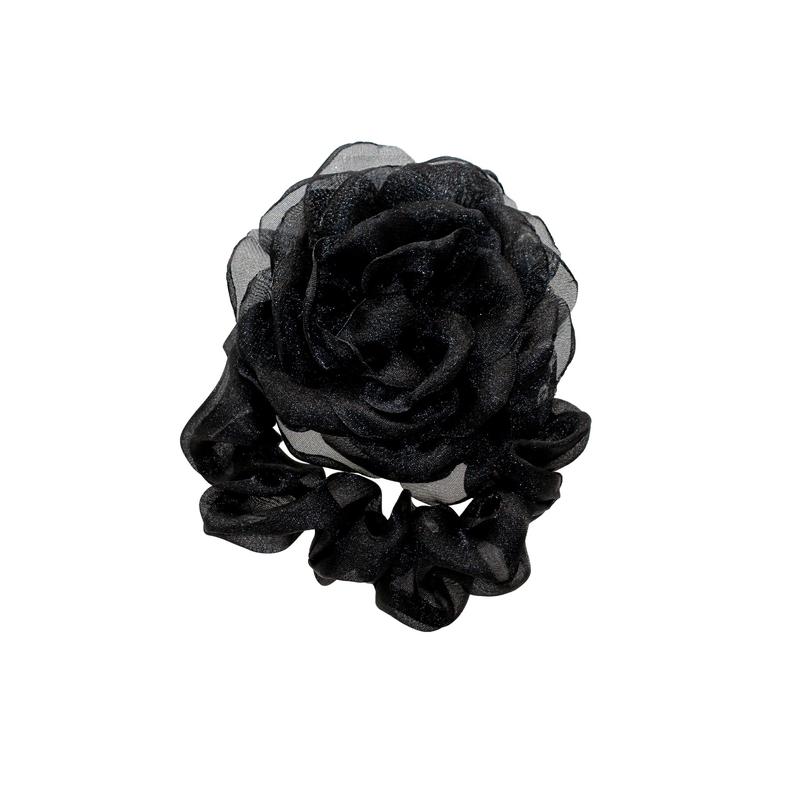 Emi Jay Camellia Scrunchie Ponytail Holder in Dusk