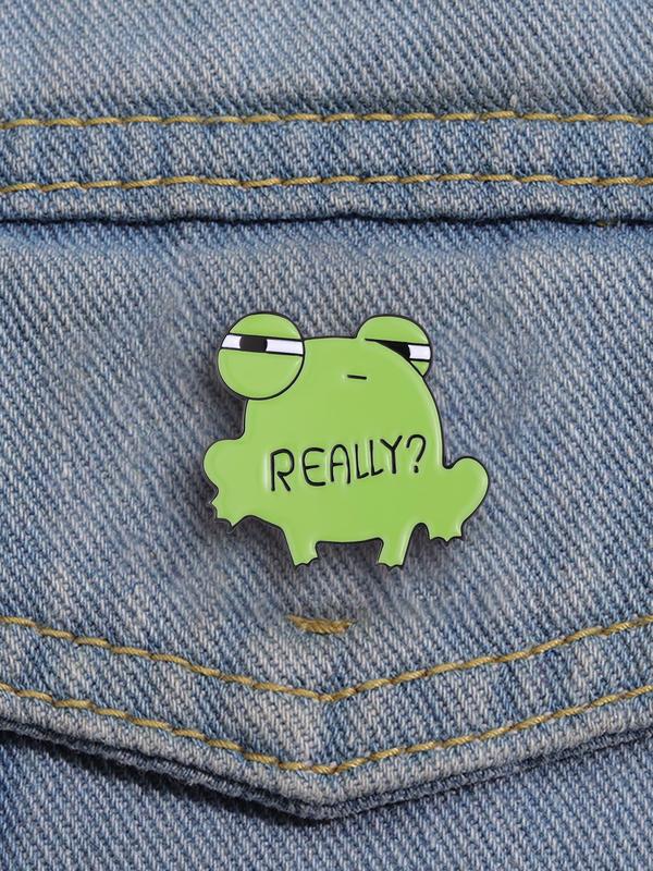 Cute Frog Design Brooch, Animal Themed Clothes Brooch, Enamel Pin Suitable for Backpacks, Jeans, Scarves, Hats Decoration, Fashion Accessories for Men & Women