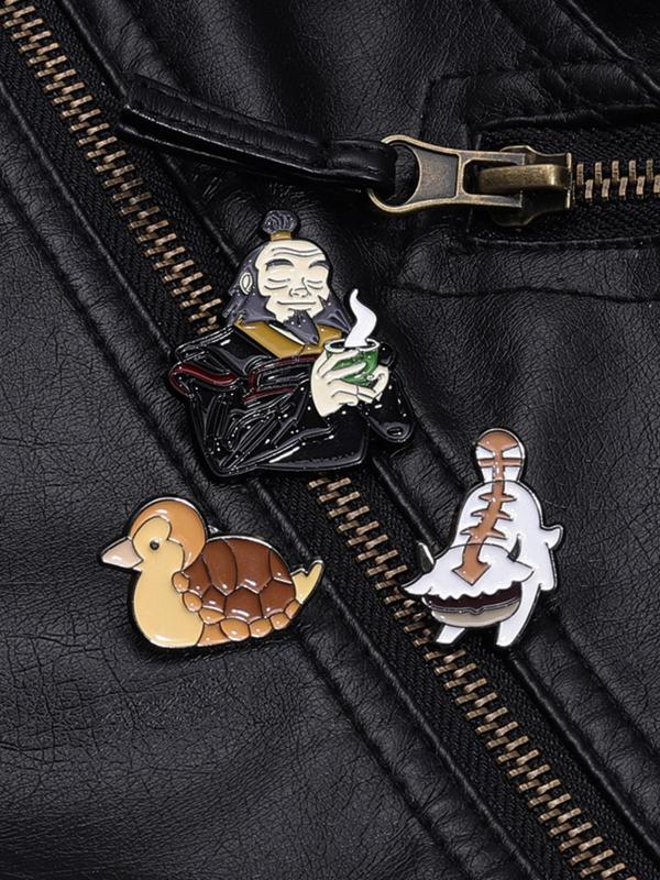 Cartoon Character Design Brooches, Cute Enamel Pin Suitable for Backpacks, Jeans, Scarves, Hats Decoration, Fashion Accessories for Men & Women