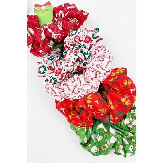 Christmas Fabric Scrunchies