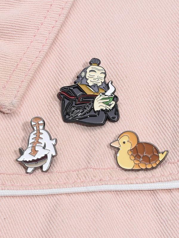 Cartoon Character Design Brooches, Cute Enamel Pin Suitable for Backpacks, Jeans, Scarves, Hats Decoration, Fashion Accessories for Men & Women