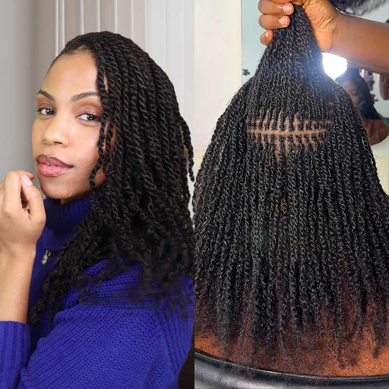 QVR 1 PCS Afro kinky Bulk Hair Extensions For Braiding Dreadlock Human Hair