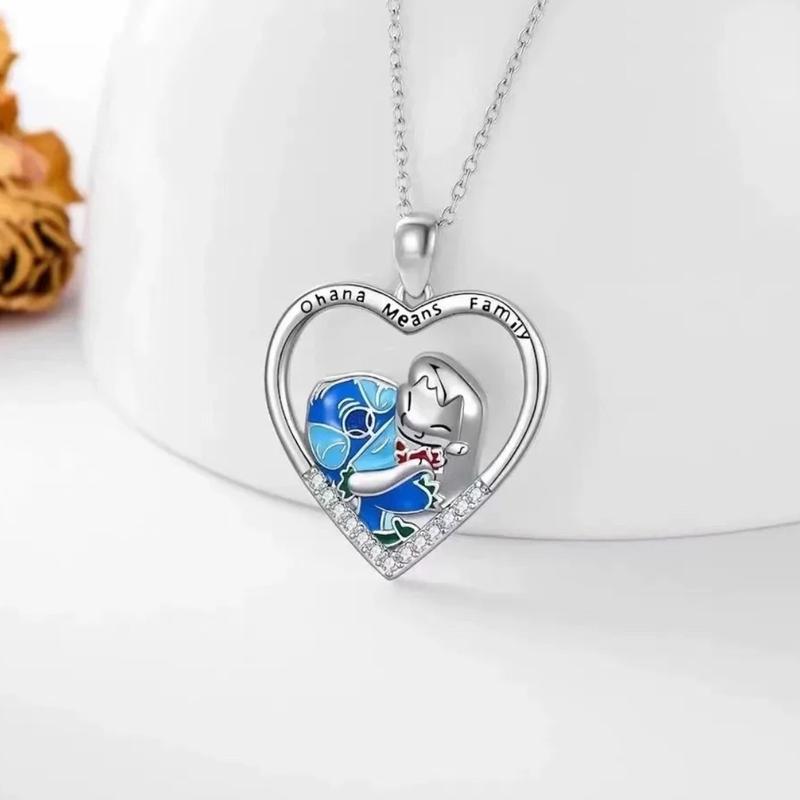 Necklace Kawaii Necklace Cartoon Heart Shape Pendant - Cute Gift For Girls - Excellent Christmas or Birthday Present