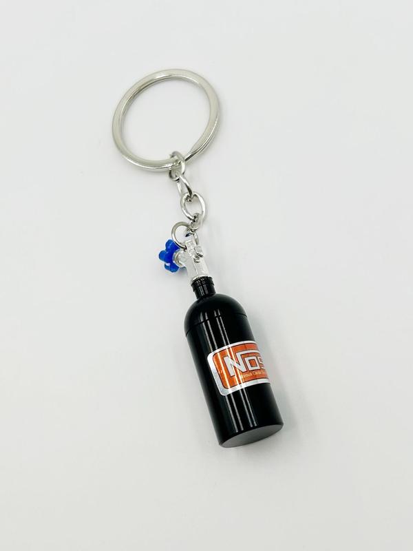 Creative Unique Bottle Shape Design Alloy Keychain, Personalized Fashion Simple Car Keychain Accessories, Funny Keyring, Creative Key Chain Ring, Male Birthday Gift