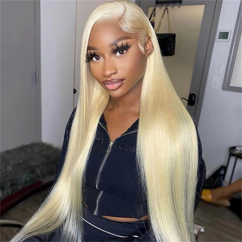 Megalook 613 Blonde Wig Glueless Human Wigs Minimalist 13x4 6x5 HD Pre Cut Lace Front Wigs Human Hair Pre Plucked Bleached Knots Ready to Wear