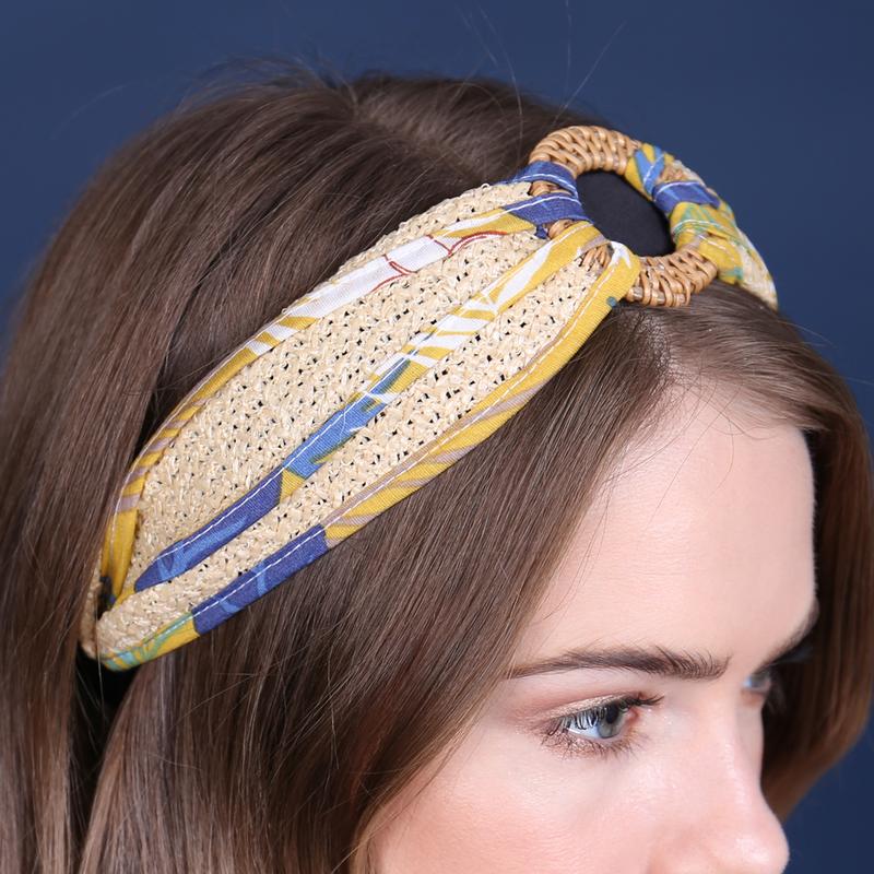 Chic Knotted Raffia Fabric Headband