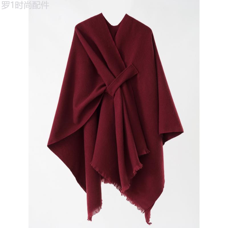 Stylish Solid Open Front Shawl Cardigan - Women's Clothing - Elegant Tassel Trim Cape Design, Soft and Cozy, Ideal for Daily Wear, Casual Outings and Layering - Perfect for Spring, Autumn and Winter Seasons