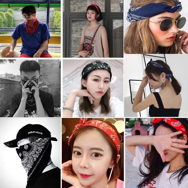 16 Count Bandanas Multi-Purpose Party Outdoor Favor Scarf Headband Handkerchiefs for Unisex Women Men Boy Girls