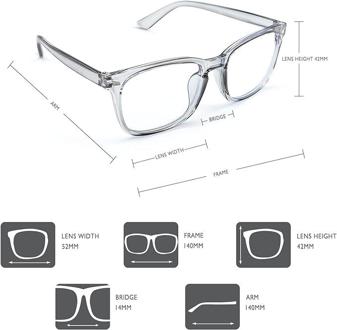 Computer Gaming Glasses - 2 Pack Fashion Square Fake Eyeglasses,  Blockers Glasses for Women Men，Retro Round  Computer Glasses，Party Glasses