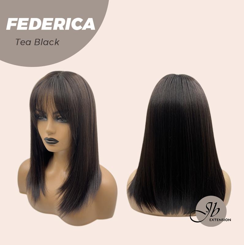 JBEXTENSION 16 Inches Short Bob Cut Wig With Bangs FEDERICA