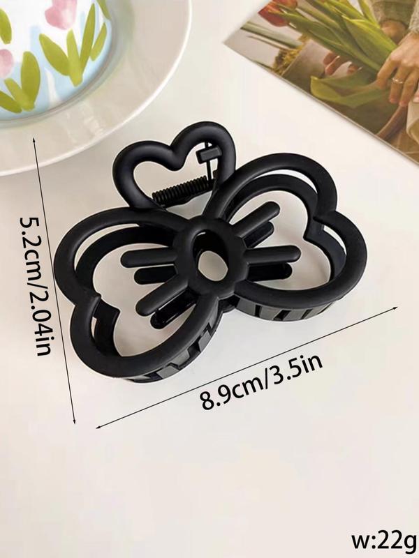 Cute Hollow out Bowknot Design Hair Claw, 3pcs Simple Sweet Hair Accessories for Women and Girls, Fashion All-match Hair Accessories