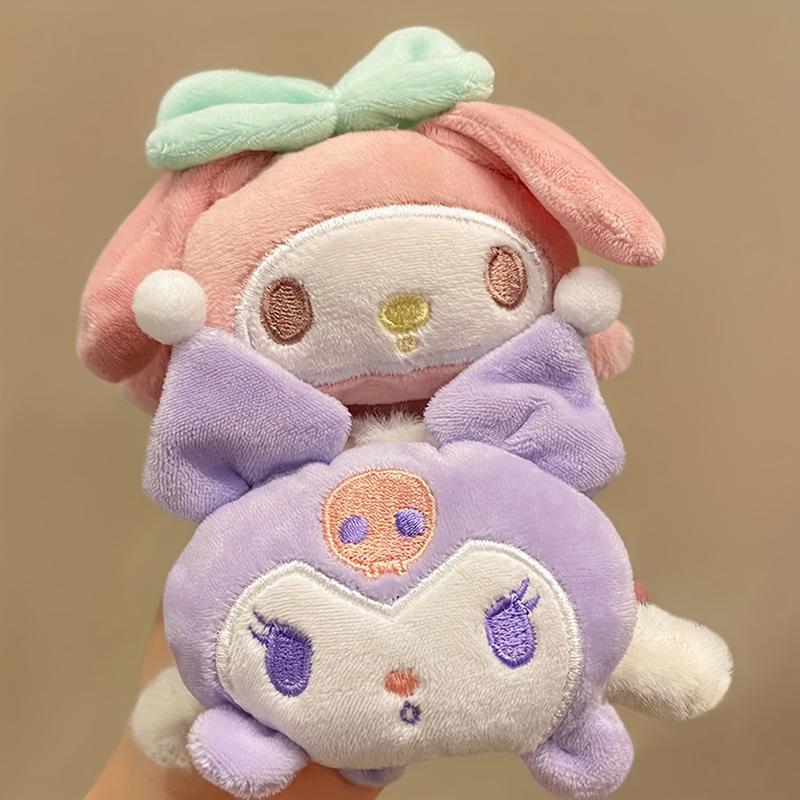 2024 Listing 1 PCs Cartoon Cute Sanrio 3D Plush Barrettes, Sweet Girl's Back Hair, Plush Barrettes with Cute Top Clip Hair Accessories