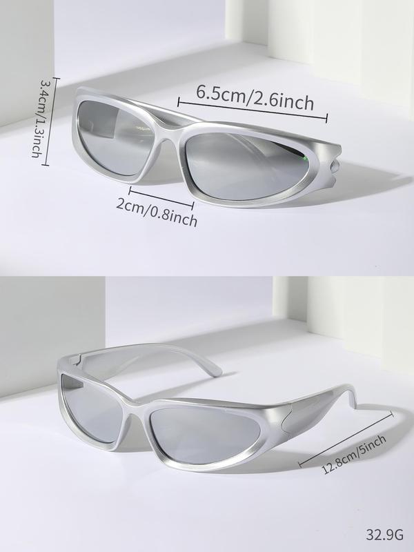 1 Pair Simple Sunglasses for Everyday Use, One-piece Frame Fashion Sunglasses, Travel Accessories, Trendy Sunglasses for Daily Wear for Men and Women