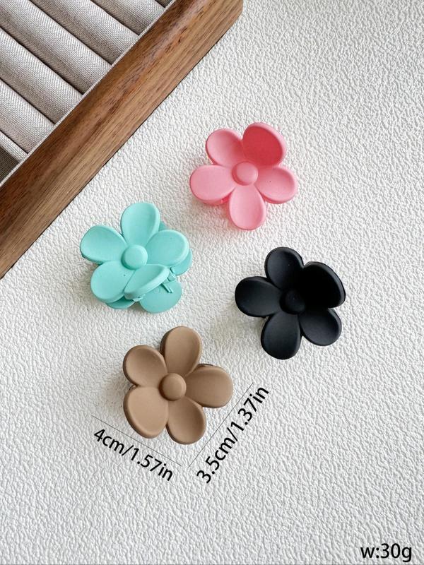 Simple Flower Design Hair Claw Clip, Casual Versatile Hair Accessories for Women, Minimalist Headwear Suitable for Thick Hair