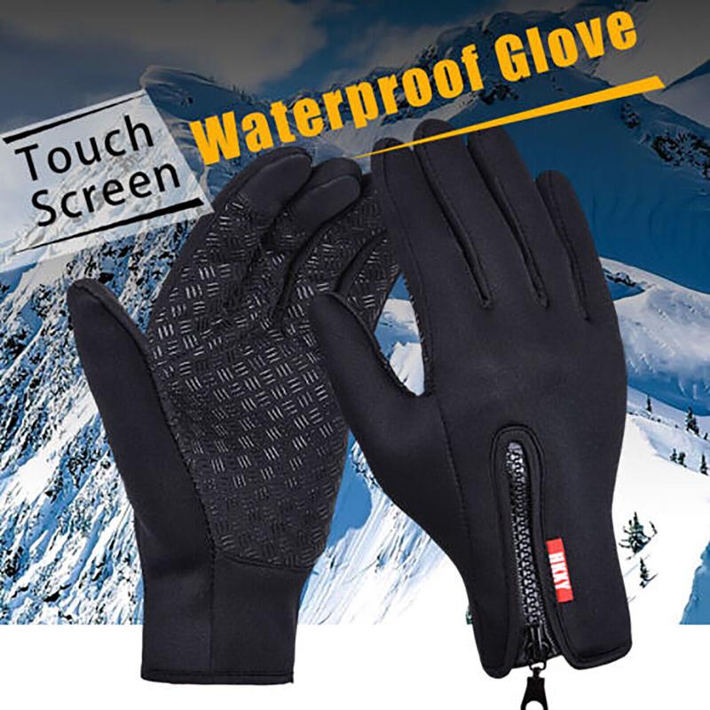 Men Women Winter Warm Windproof Waterproof Thermal Gloves Touch Screen Mittens