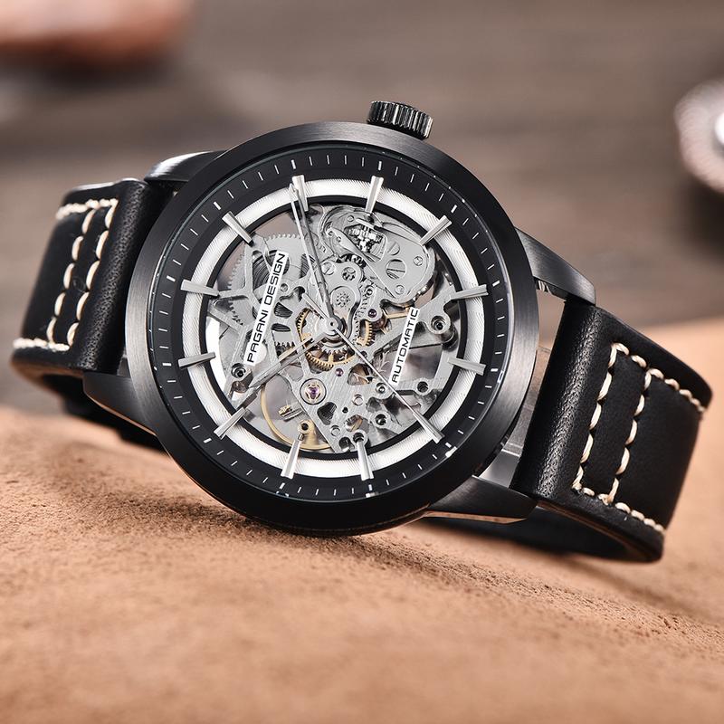 PAGANI DESIGN PD-1638 Skeleton Men's Automatic Watches 43mm Stainless Steel Mechanical Wrist Watches invictaprodiver