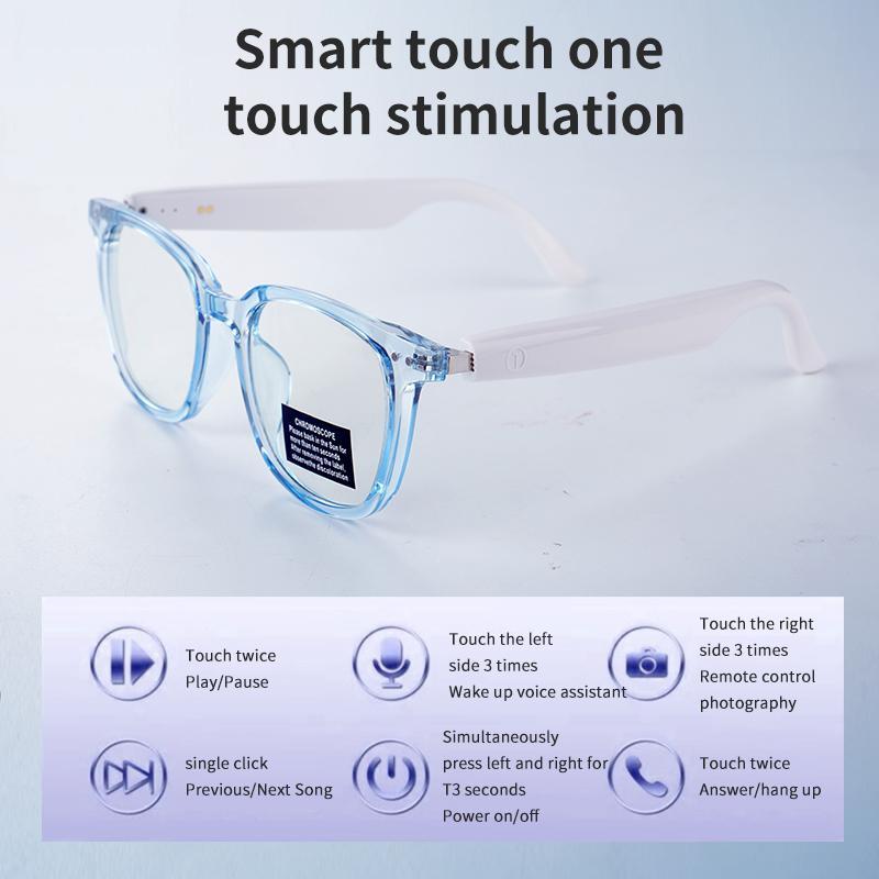 Color-changing waterproof smart glasses with Bluetooth Playback, One Touch Photo Touch Function, Smart Color Changing Technology Glasses Christmas gift Wireless Voice