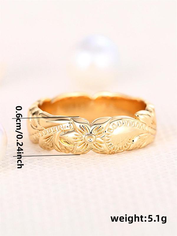 Fashion Flower Design Ring, Fashion Delicate Jewelry for Party, Daily Clothing Decor, Trendy All-match & Exquisite Jewelry for Birthday Gift for Women & Girls