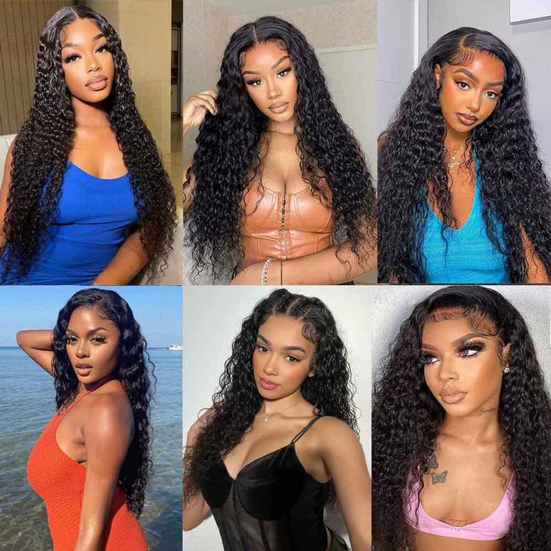 Ready To Wear And Go 30 32 Inch Glueless Wig Curly 5x5 6x4 4x6 HD Transparent Lace Front Wig For Women Brazilian Human Hair Wig Deep Wave Pre-Cut Lace Pre Plucked Natural Hairline Sale Bling Hair 180%