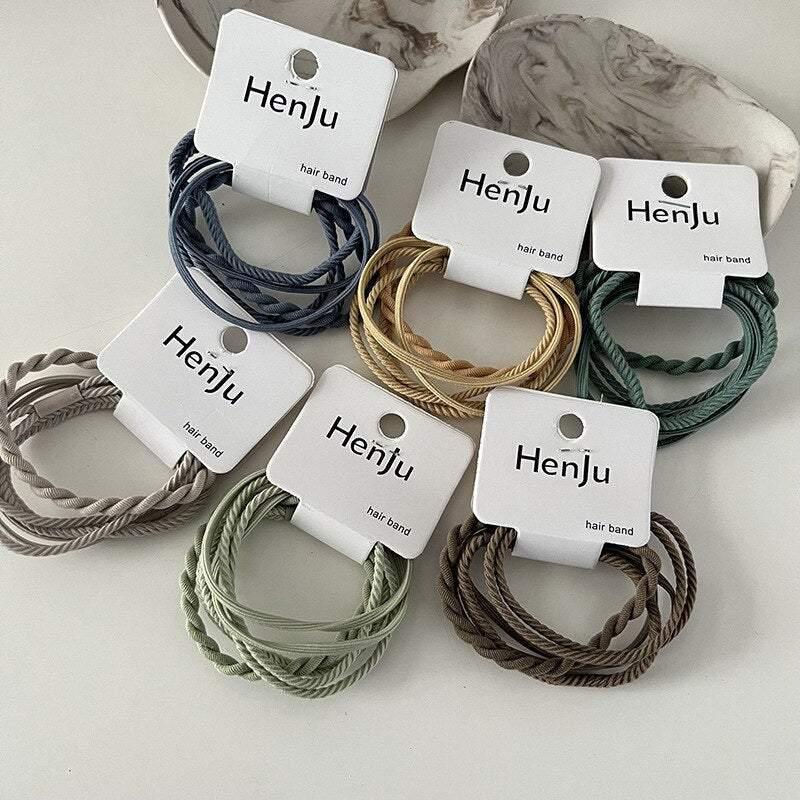 One card basic high elastic hair rope simple color hair ring practical rubber band all-match hair accessories head rope