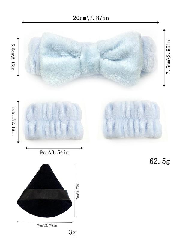 Cute Bow Design Hair Band Set (11pcs), Simple Soft Face Washing Hair Band Set, Fashion Hair Accessories for Women & Girls